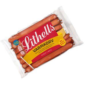 Varmkorv med skinn 900g Lithells product image