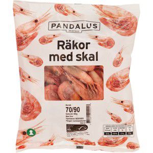 Räkor med skal 70-90st/kg Fryst 500g Pandalus product image
