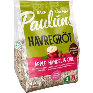 Havregröt Äpple, Mandel & Chia 480g Pauluns product image