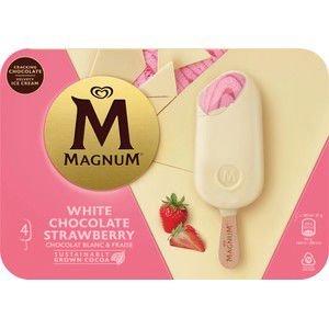 Glass Magnum White Chocolate Strawberry 4-p Magnum product image
