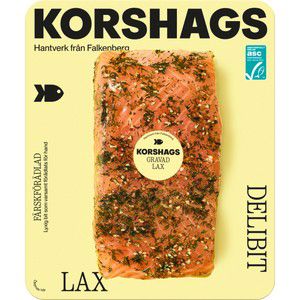 Laxfilé gravad bit 300g Miljömärkt Korshags product image