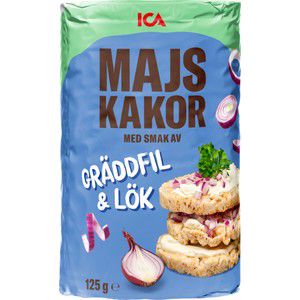 Majskakor gräddfil & lök 125 g ICA product image