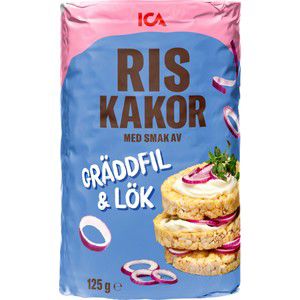 Riskakor gräddfil & lök 125g ICA product image