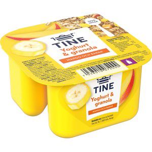 Yoghurt Mango & Banan med granola 190g Tine product image