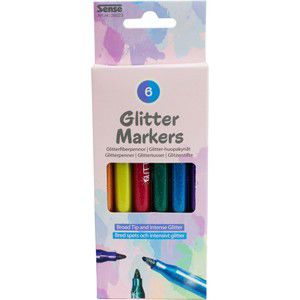 Fiberpennor glitter 6-p Sense product image