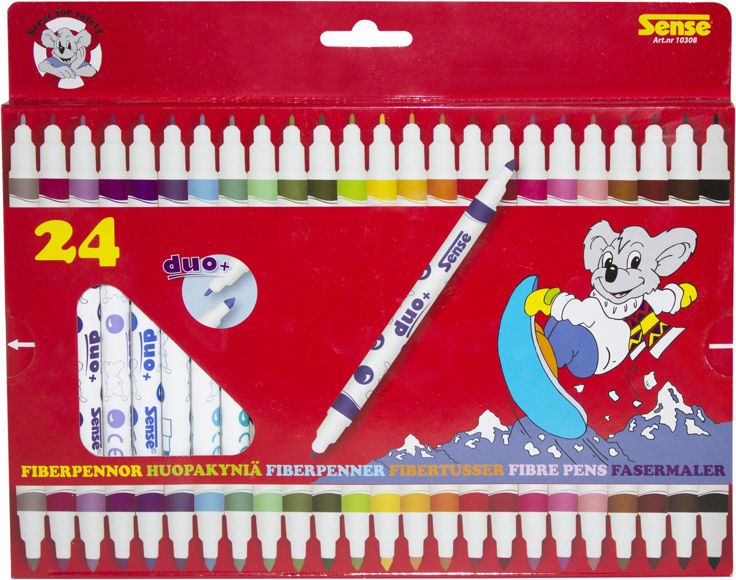 Fiberpennor dubbelspets 24-p Sense product image