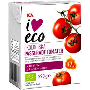 Passerade tomater 390g ICA I love eco product image
