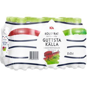 Kolsyrat Mineralvatten Granatäpple/Lime 12-p 33cl ICA product image