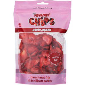 Jordgubbschips Frystorkade 45g Frukost product image