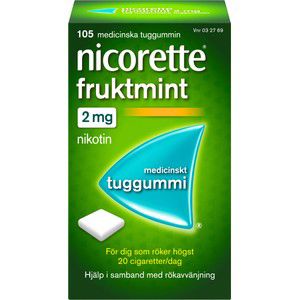 Nicorette Fruktmint Medicinskt tuggummi 2mg 105-p product image