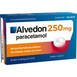 Alvedon 250mg Vid Smärta & Feber Munsönderfallande product image