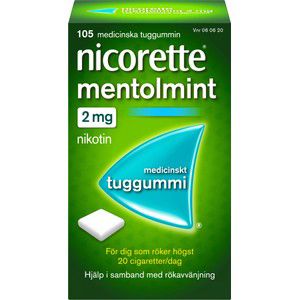 Nicorette Mentolmint Medicinskt tuggummi 2mg 105-p product image