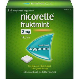 Nicorette Fruktmint Medicinskt tuggummi 2mg 210-p product image