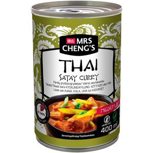 Grytbas Thai satay curry Medium 400ml Mrs Chengs product image