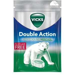 Halstablett Sockerfri Double Action Eucalyptus 72g Vicks  product image