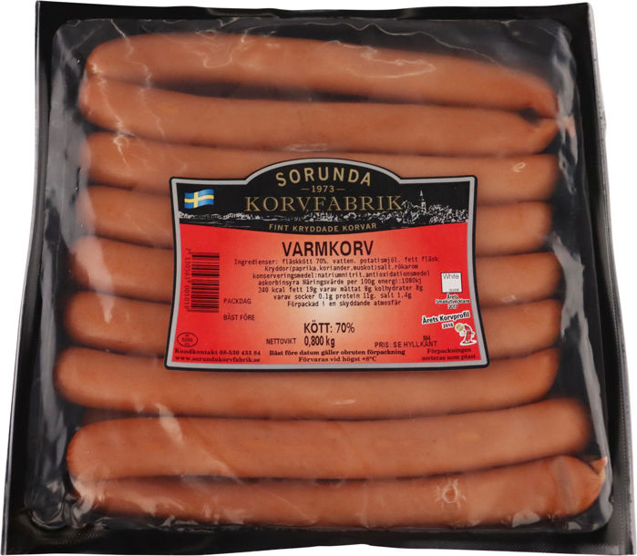 Varmkorv 16-p 800g Sorunda Korv product image