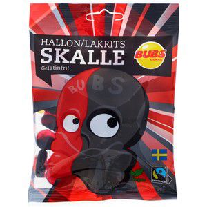 HALLON/LAKRITS SKALLE PÅSE GELATINFRI product image
