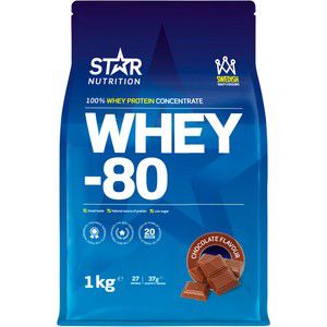 Proteinpulver Whey-80 Choklad 1kg Star Nutrition product image