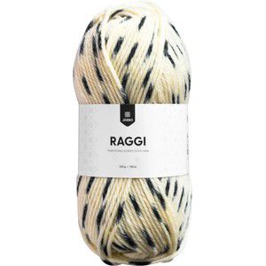 Garn Raggi Natur/svart 100g Järbo product image